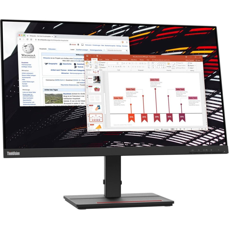 Lenovo Thinkvision S24E-20 23.8In Full Hd Wled Lcd Monitor - 16: 9 - Raven Black