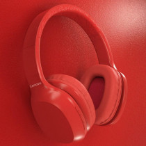 Lenovo Wireless Over Ear Headphone Hd100 Red, Hd100-Rd, Hd100_Rd, Medium
