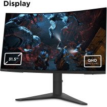 Lenovo 66A2GACBUK G32Qc-10(G19315QG0) 31.5 Inches LED Gaming Monitor With Stand, Black