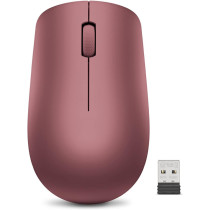 Lenovo 530 Full Size Wireless Computer Mouse For Pc, Laptop, Computer With Windows - 12 Months Battery Life - Cherry Red