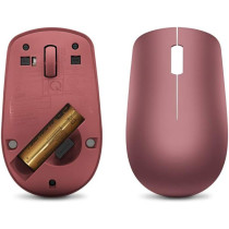 Lenovo 530 Full Size Wireless Computer Mouse For Pc, Laptop, Computer With Windows - 12 Months Battery Life - Cherry Red