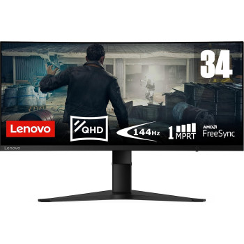 Lenovo 66A1Gacbuk Gaming Monitor Led 34 Inches, Black