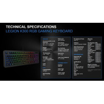 Lenovo Legion K300 Rgb Gaming Keyboard Usb - Uk English(Gy40Y57713)
