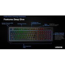Lenovo Legion K300 Rgb Gaming Keyboard Usb - Uk English(Gy40Y57713)