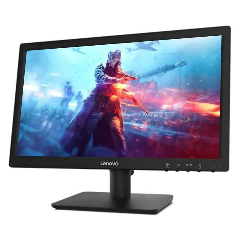 Lenovo - D19-10, 18.5 Inch200 Nits Brightness HDMI And VGA Port, Raven Black