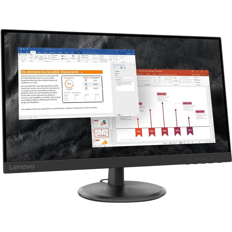 Lenovo C27-30 27 Full Hd Wled Lcd Monitor - 16:9 - Raven Black