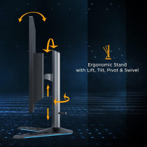 Lenovo Legion Y-Series 27 Inch (68.6Cm) QHD IPS Gaming Monitor 165Hz Height Adjust Tilt Pivot Stand, Y27Q-20