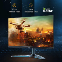 Lenovo Legion Y-Series 27 Inch (68.6Cm) QHD IPS Gaming Monitor 165Hz Height Adjust Tilt Pivot Stand, Y27Q-20