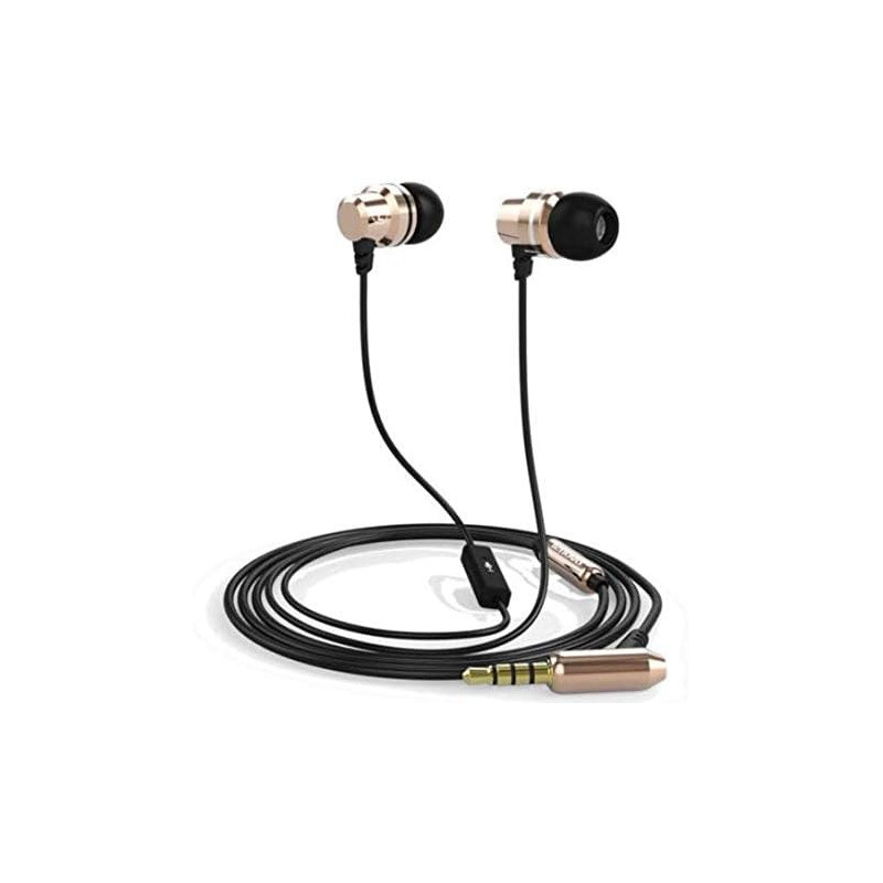 Lenovo P190 Wired In-Ear Earphone With Microphone - Black/Gold