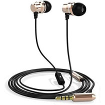 Lenovo P190 Wired In-Ear Earphone With Microphone - Black/Gold