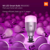 Xiaomi 2Pcs Mi Smart Led Bulb Colorful 950 Lumens 9W Bulb Voice Control, Works With Alexa And Google Assistant (Upgraded Version)