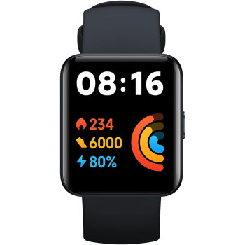Xiaomi Redmi Smart Watch 2 Lite Black- 1.55 Inch Touch Screen, 5Atm Water Resistant, Sleep And Heart Rate Monitor