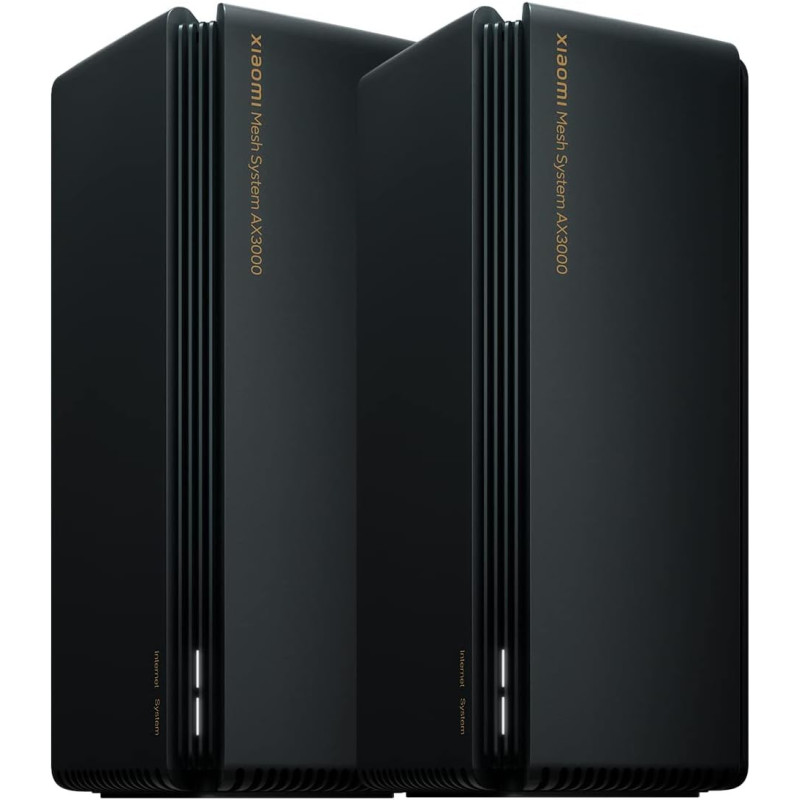 Xiaomi Mesh System Ax3000 Wi-Fi 6 Router (2-Pack),Black,33592