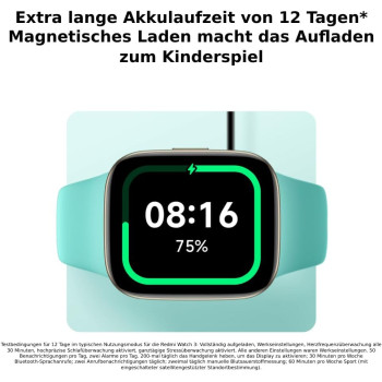 Xiaomi Redmi Smart Watch 3 Black- 1.75 Inch Amoled Touch Display, 5Atm Water Resistant, Calori Consumption