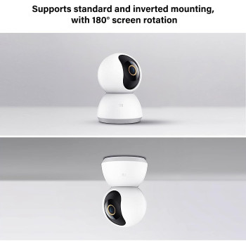 Xiaomi Mi 360 Home Security Camera 2K, Surveillance Camera, Human Detection With Ai -6P Lens -Aperture F1.4, White