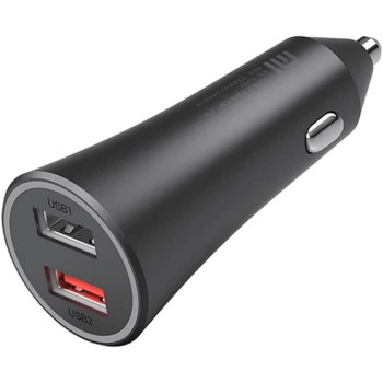 Xiaomi Mi 37W Dual Port Usb Fast Car Charger Single Port With Flash Fast Charge 27W Minimum - Black