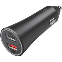 Xiaomi Mi 37W Dual Port Usb Fast Car Charger Single Port With Flash Fast Charge 27W Minimum - Black