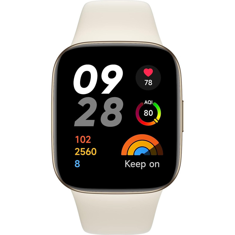 Xiaomi Redmi Smart Watch 3 Ivory- 1.75 Inch Amoled Touch Display, 5Atm Water Resistant, 12 Days Battery Life, Gps