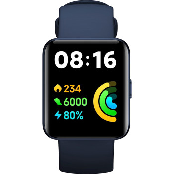 Xiaomi Redmi Smart Watch 2 Lite Blue - 1.55 Touch Screen, 5Atm Water Resistant, 10 Days Battery, Gps, 100+ Sports Mode