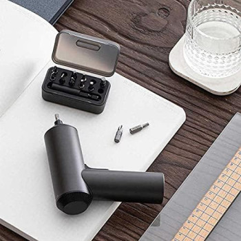 Xiaomi Mijia Cordless Rechargeable Screwdriver 3.6V 2000Mah Li-Ion 5N.M Electric Screwdriver With 12 Pcs S2 Screw Bits Black