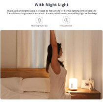 Xiaomi Mijia Smart Bedside Lamp 2 Voice Control Touch Dimmable Home Table Night Light For Homekit, White, 1, Mjctd02Yl