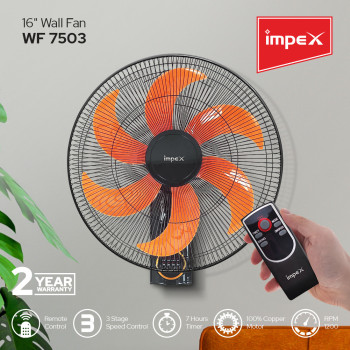 Impex WF 7503 Wall Fan Featuring Three Speed Selection