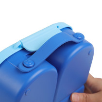 Eazy Kids Bento Lunch Box w/t handle- Blue For All ages, Unisex (EZ_LBRBEY_BU)