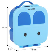 Eazy Kids Bento Lunch Box w/t handle- Blue For All ages, Unisex (EZ_LBRBEY_BU)