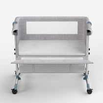 Teknum Bedside Crib - Grey For 0-2Years, Unisex (TK_BSC_GY)