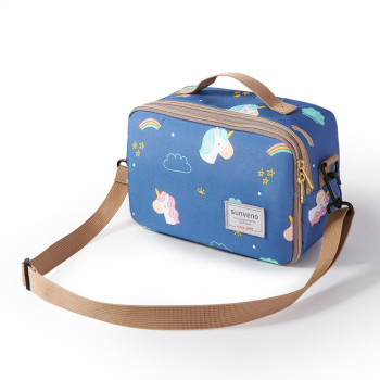 Sunveno Diaper Changing Clutch w/t Mat- Unicorn Blue For All Ages, Unisex (SN_CKB&P_BU)