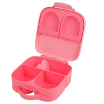 Eazy Kids Bento Lunch Box w/t handle- Pink For All ages, Unisex (EZ_LBRBEY_PI)