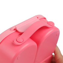 Eazy Kids Bento Lunch Box w/t handle- Pink For All ages, Unisex (EZ_LBRBEY_PI)