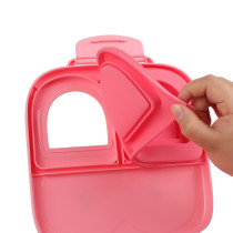 Eazy Kids Bento Lunch Box w/t handle- Pink For All ages, Unisex (EZ_LBRBEY_PI)