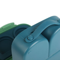 Eazy Kids Bento Lunch Box w/t handle- Green For All ages, Unisex (EZ_LBRBEY_GR)