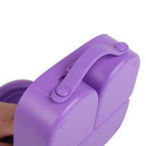 Eazy Kids Bento Lunch Box w/t handle- Purple For All ages, Unisex (EZ_LBRBEY_PU)