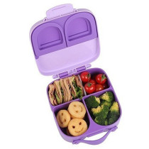 Eazy Kids Bento Lunch Box w/t handle- Purple For All ages, Unisex (EZ_LBRBEY_PU)