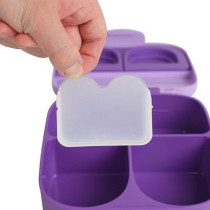 Eazy Kids Bento Lunch Box w/t handle- Purple For All ages, Unisex (EZ_LBRBEY_PU)