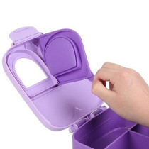 Eazy Kids Bento Lunch Box w/t handle- Purple For All ages, Unisex (EZ_LBRBEY_PU)