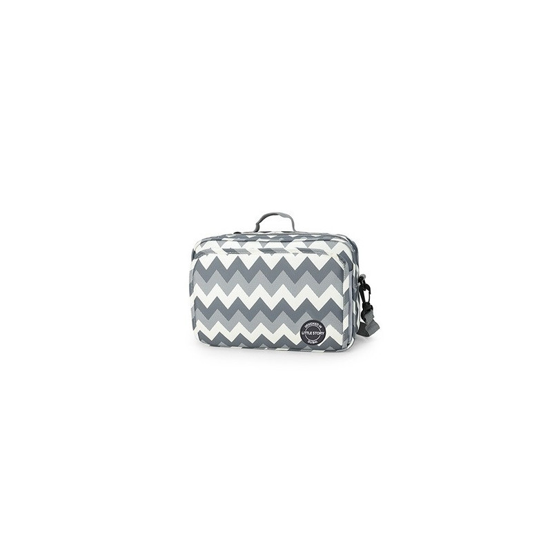 Little Story Baby Diaper Changing Clutch Kit - Wave Grey For All Ages, Unisex (LS_DCCK_GYST)