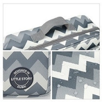 Little Story Baby Diaper Changing Clutch Kit - Wave Grey For All Ages, Unisex (LS_DCCK_GYST)