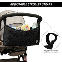 Little Story Premium Stroller Bag - Quilted - Black For All Ages, Unisex (LS_STBO_BK)