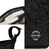 Little Story Premium Stroller Bag - Quilted - Black For All Ages, Unisex (LS_STBO_BK)