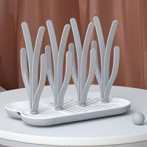 Eazy Kids Baby Bottle Drying Rack 16 peg-Grey For All Ages, Unisex (EZ_BDRA_GY)