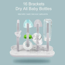 Eazy Kids Baby Bottle Drying Rack 16 peg-Grey For All Ages, Unisex (EZ_BDRA_GY)