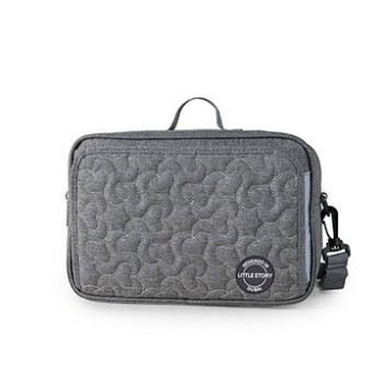 Little Story Baby Diaper Changing Clutch Kit - Quilted Grey For All Ages, Unisex (LS_DCCK_SOGY)