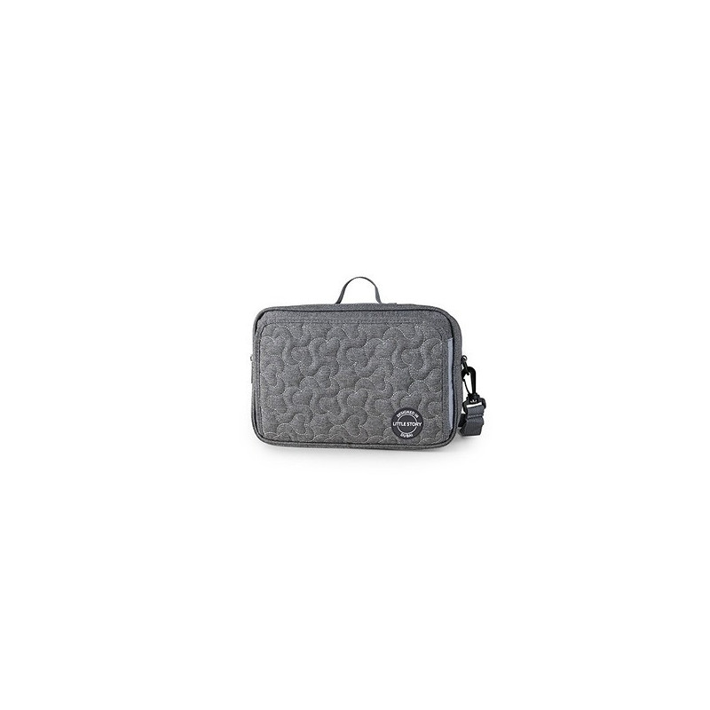 Little Story Baby Diaper Changing Clutch Kit - Quilted Grey For All Ages, Unisex (LS_DCCK_SOGY)