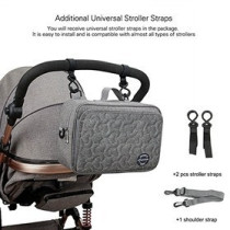 Little Story Baby Diaper Changing Clutch Kit - Quilted Grey For All Ages, Unisex (LS_DCCK_SOGY)