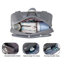 Little Story Baby Diaper Changing Clutch Kit - Quilted Grey For All Ages, Unisex (LS_DCCK_SOGY)