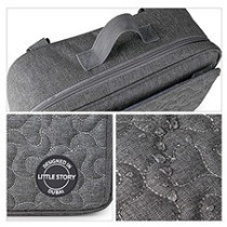 Little Story Baby Diaper Changing Clutch Kit - Quilted Grey For All Ages, Unisex (LS_DCCK_SOGY)
