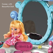 Little Story Role Play Beautician/Salon/Beauty Parlor Toy Set Luggage Case (39 Pcs) With Doll - Purple, 3-In-1 Mode For 3Years+, Unisex (LS_RPLC_SLPU)